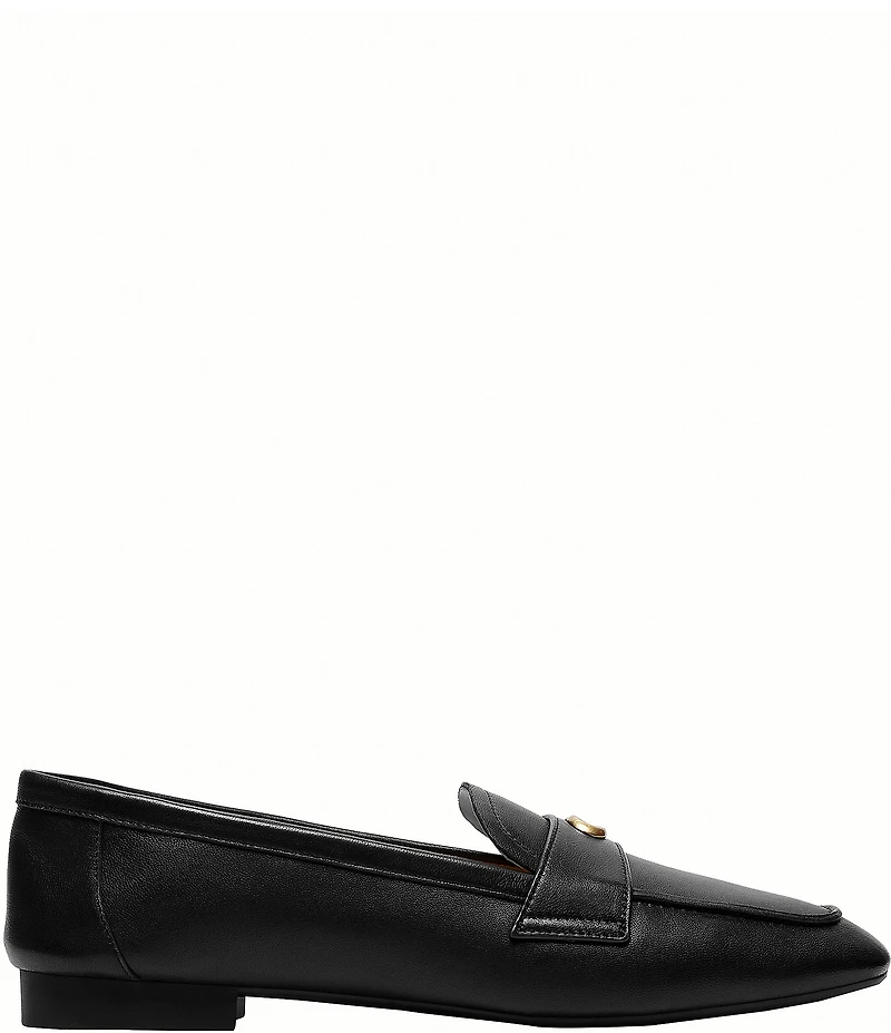 COACH Sculpted C Logo Leather Loafers