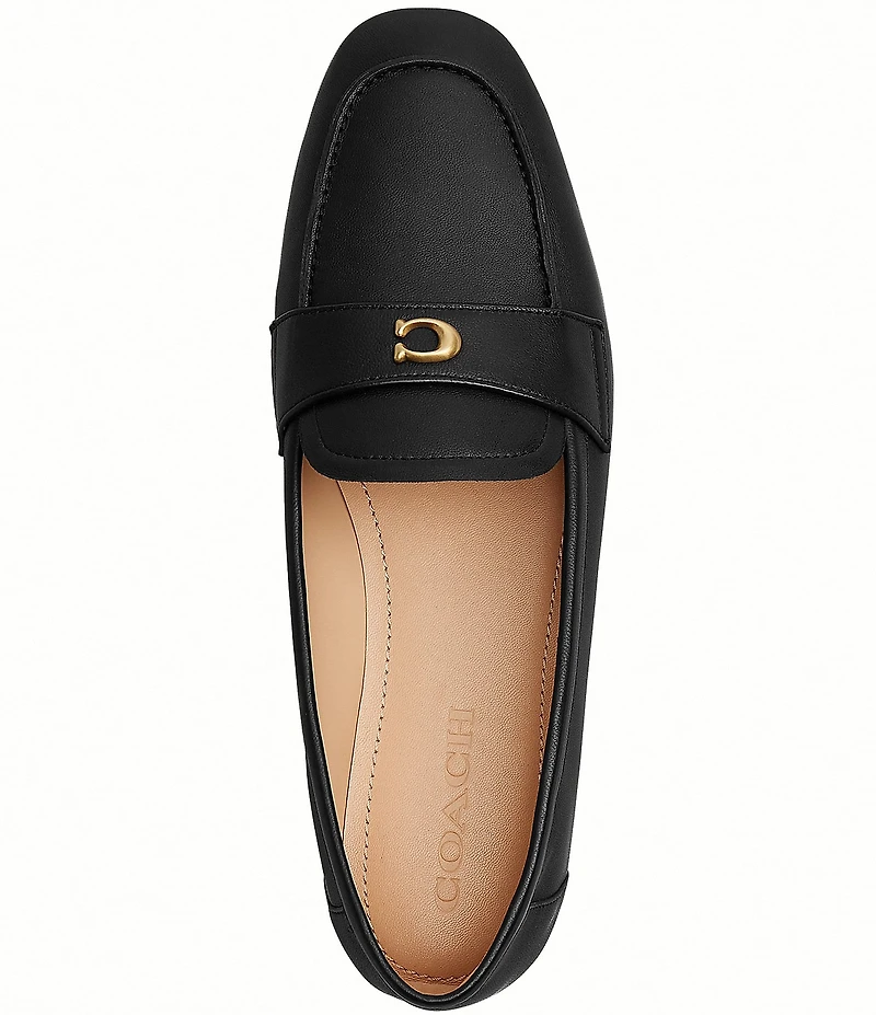COACH Sculpted C Logo Leather Loafers