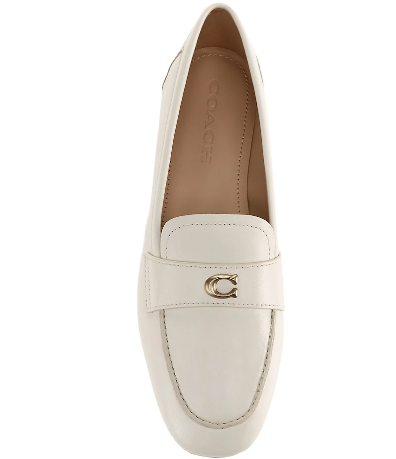 COACH Sculpted C Logo Leather Loafers