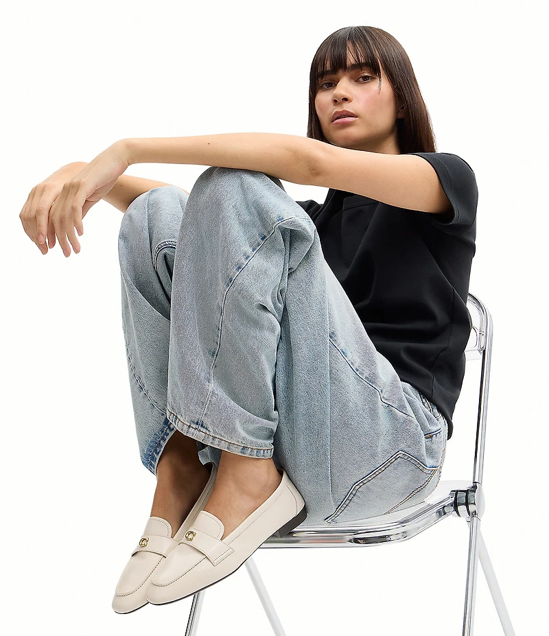 COACH Sculpted C Logo Leather Loafers