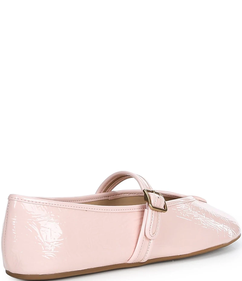 COACH Sculpted C Logo Crinkle Patent Mary Jane Ballet Flats
