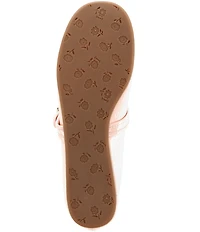 COACH Sculpted C Logo Crinkle Patent Mary Jane Ballet Flats