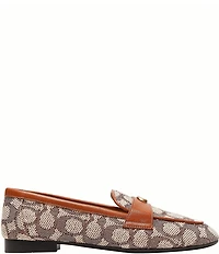 COACH Women's Sculpted C Signature Jacquard Logo Flat Loafers
