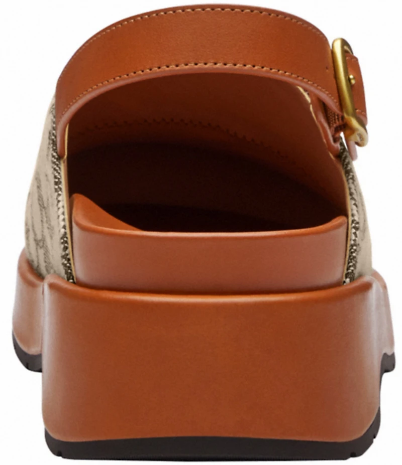 COACH Sculpted C Signature Jacquard Platform Clogs
