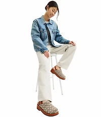 COACH Sculpted C Signature Jacquard Platform Clogs