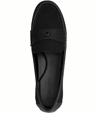 COACH Sculpted C Signature Logo Textile Jacquard Driver Loafers