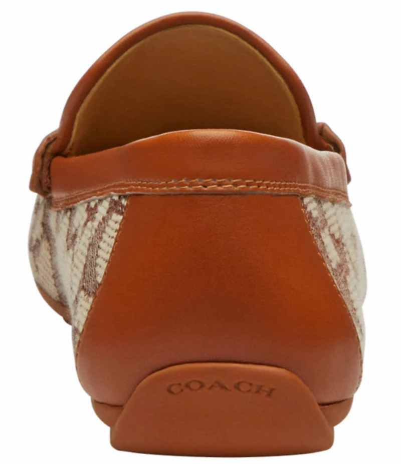 COACH Sculpted C Signature Logo Textile Jacquard Driver Loafers