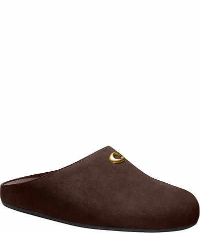 COACH Sculpted C Soft Suede Mules