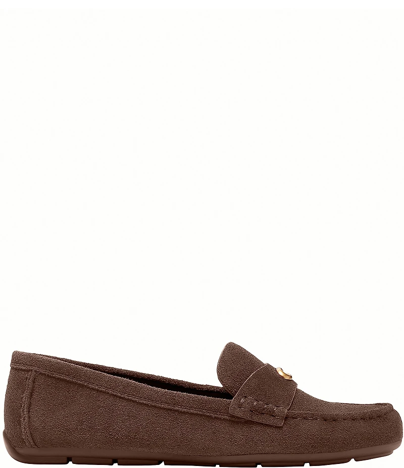 COACH Sculpted C Suede Driver Loafers