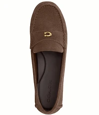 COACH Sculpted C Suede Driver Loafers