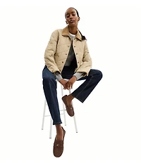 COACH Sculpted C Suede Driver Loafers