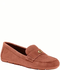 COACH Sculpted C Suede Driver Loafers