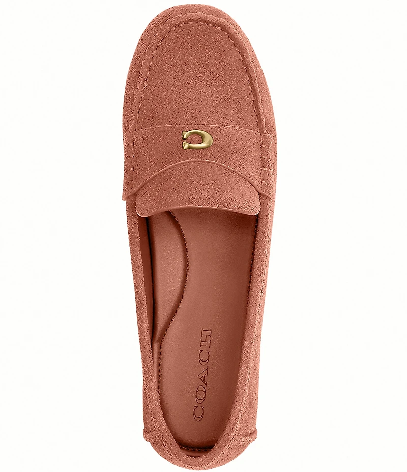 COACH Sculpted C Suede Driver Loafers