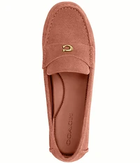 COACH Sculpted C Suede Driver Loafers
