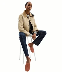 COACH Sculpted C Suede Driver Loafers