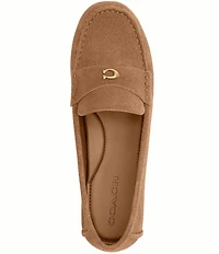 COACH Sculpted C Suede Driver Loafers