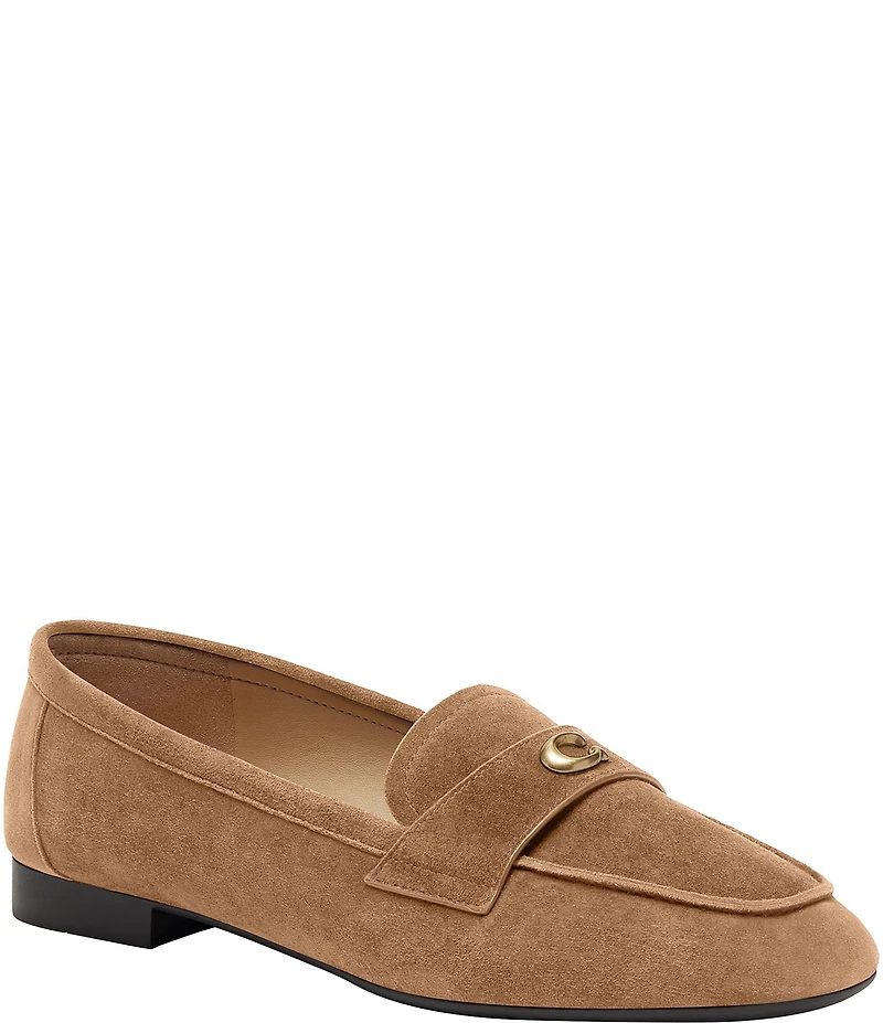COACH Sculpted C Suede Loafers