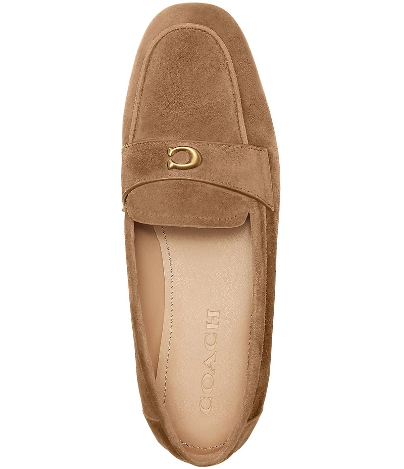 COACH Sculpted C Suede Loafers