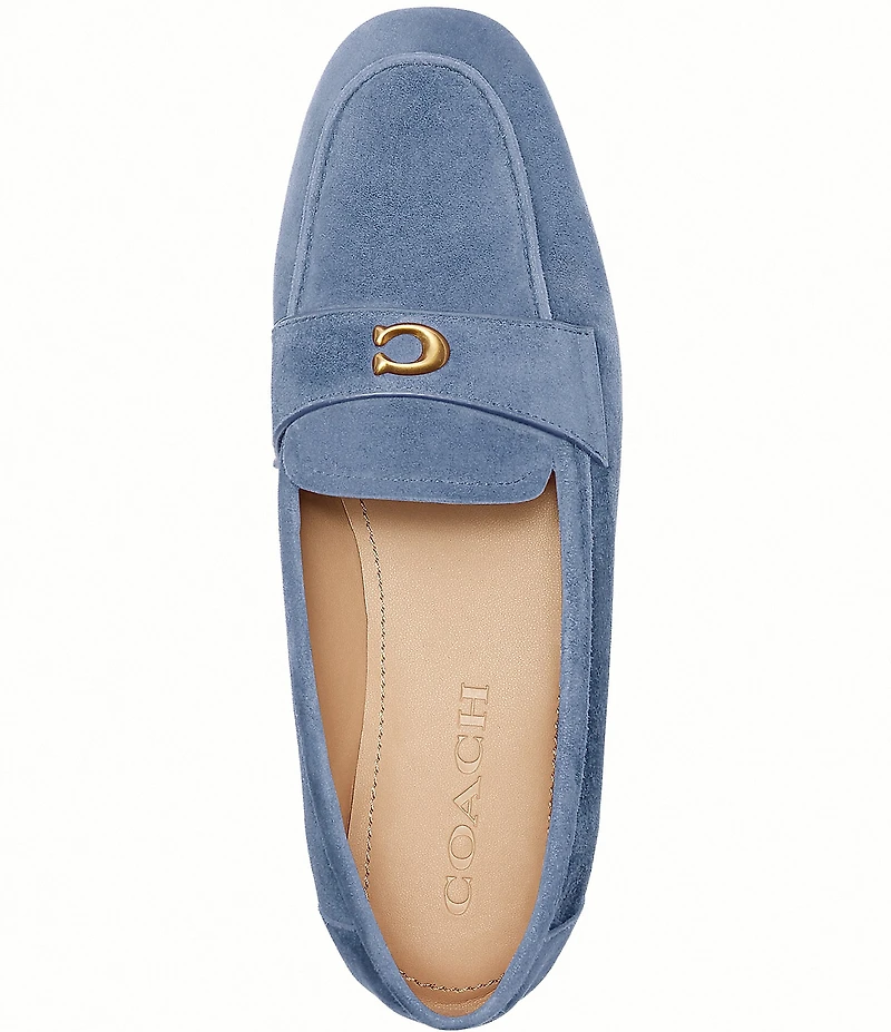 COACH Sculpted C Suede Loafers