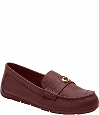 COACH Sculpted C Leather Driver Loafers