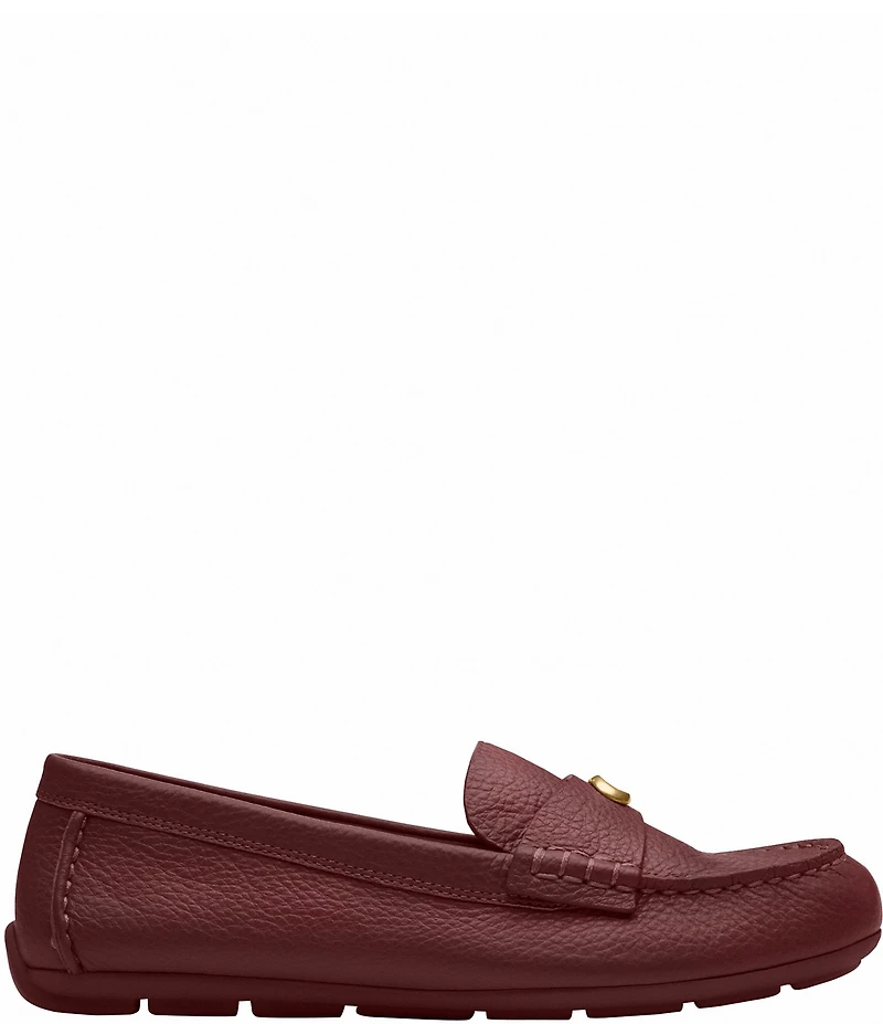 COACH Sculpted C Leather Driver Loafers