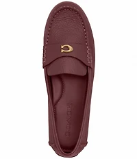 COACH Sculpted C Leather Driver Loafers