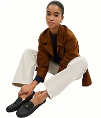 COACH Sculpted C Leather Driver Loafers