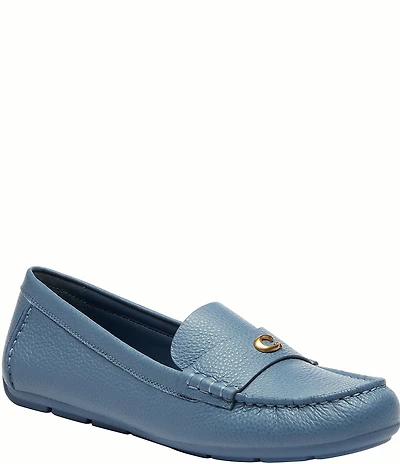 COACH Sculpted C Leather Driver Loafers