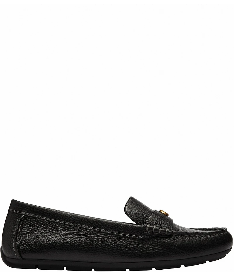 COACH Sculpted C Leather Driver Loafers