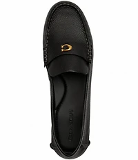COACH Sculpted C Leather Driver Loafers