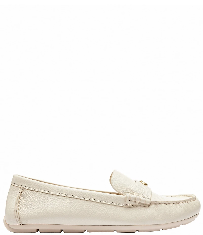 COACH Sculpted C Leather Driver Loafers