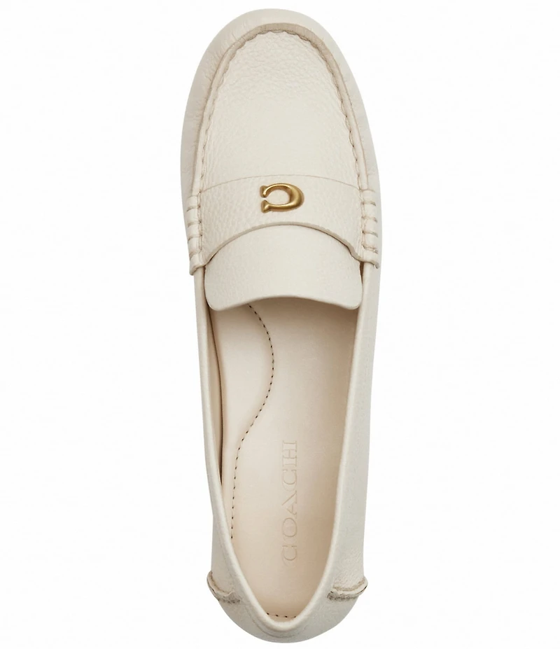 COACH Sculpted C Leather Driver Loafers