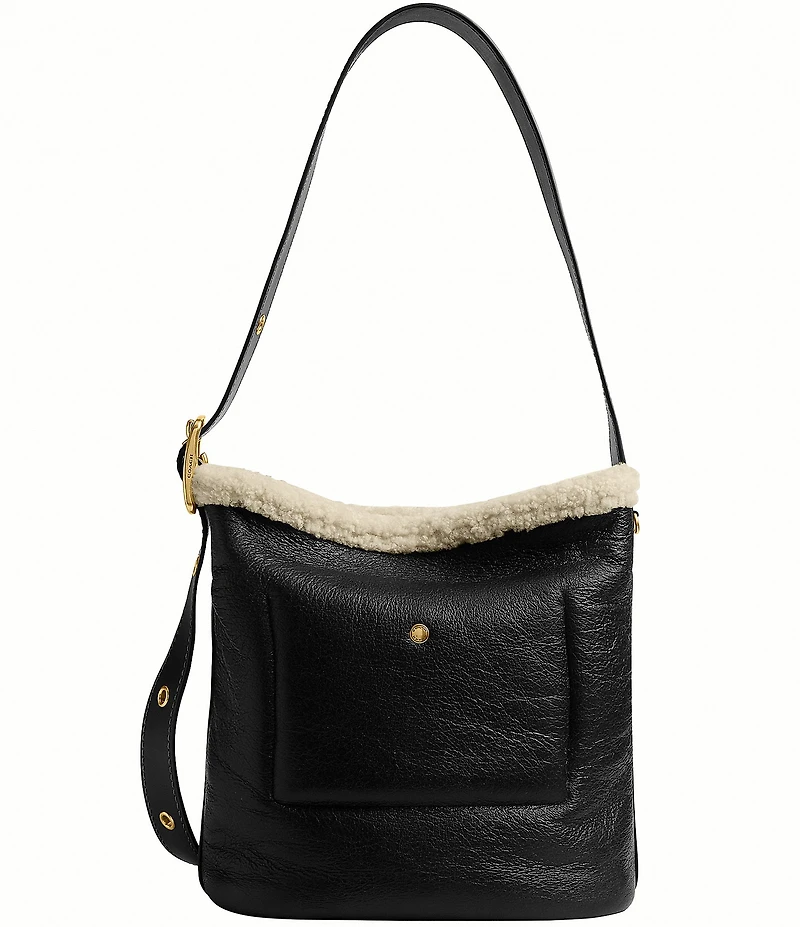 COACH Shearling Bleecker Bucket Bag