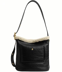 COACH Shearling Bleecker Bucket Bag