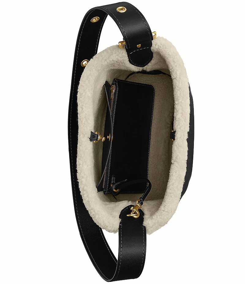 COACH Shearling Bleecker Bucket Bag