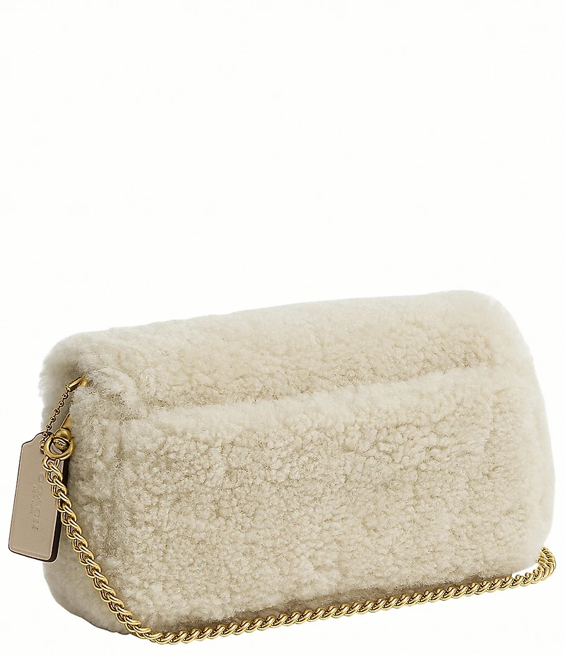 COACH Shearling Tabby 19 Wristlet Crossbody Bag