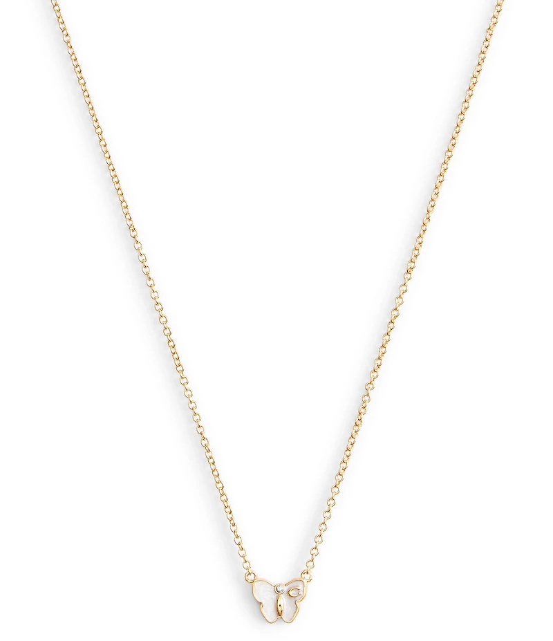 COACH Signature Butterfly Short Pendant Necklace