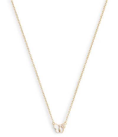 COACH Signature Butterfly Short Pendant Necklace