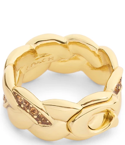 COACH Signature C Braided Band Ring