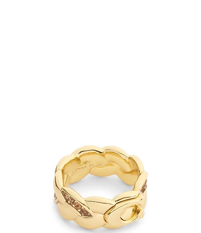 COACH Signature C Braided Band Ring