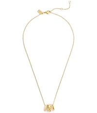 COACH Signature C Braided Rondelle Short Pendant Necklace
