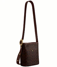 COACH Bleecker 21 Signature C Canvas Belt Strap Bucket Bag