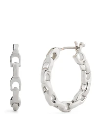 COACH Signature C Chain Hoop Earrings