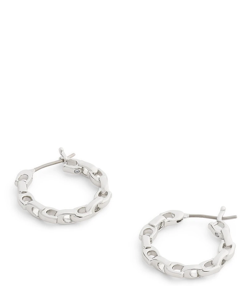 COACH Signature C Chain Hoop Earrings