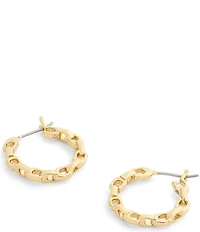 COACH Signature C Chain Hoop Earrings