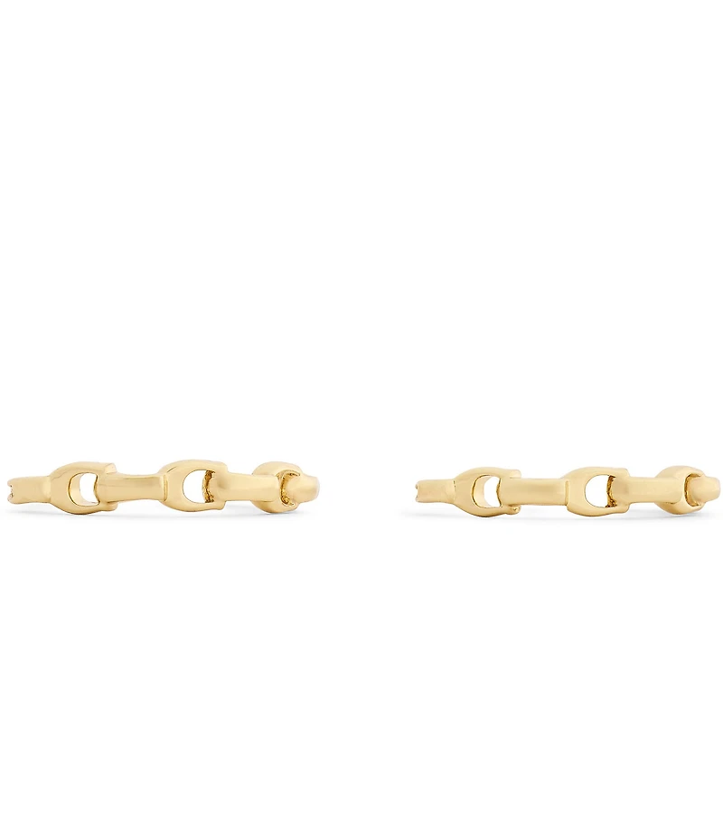 COACH Signature C Chain Hoop Earrings