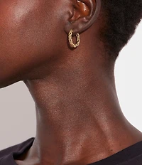 COACH Signature C Chain Hoop Earrings