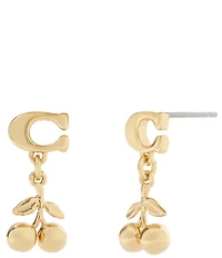 COACH Signature C Cherry Drop Earrings