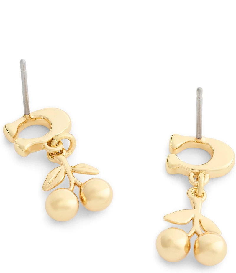 COACH Signature C Cherry Drop Earrings