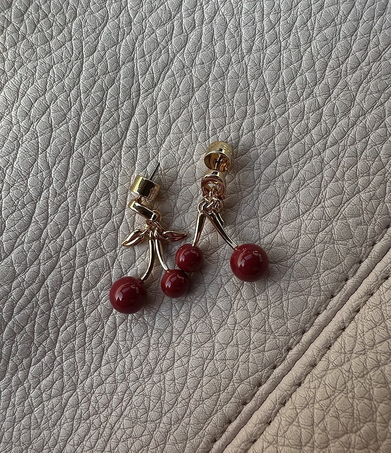 COACH Signature C Cherry Drop Earrings